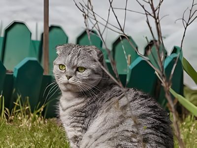 use fencing around the garden to protect plants from getting destroyed by felines